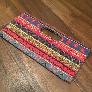 Charming Charlie Multi-Patterned Clutch